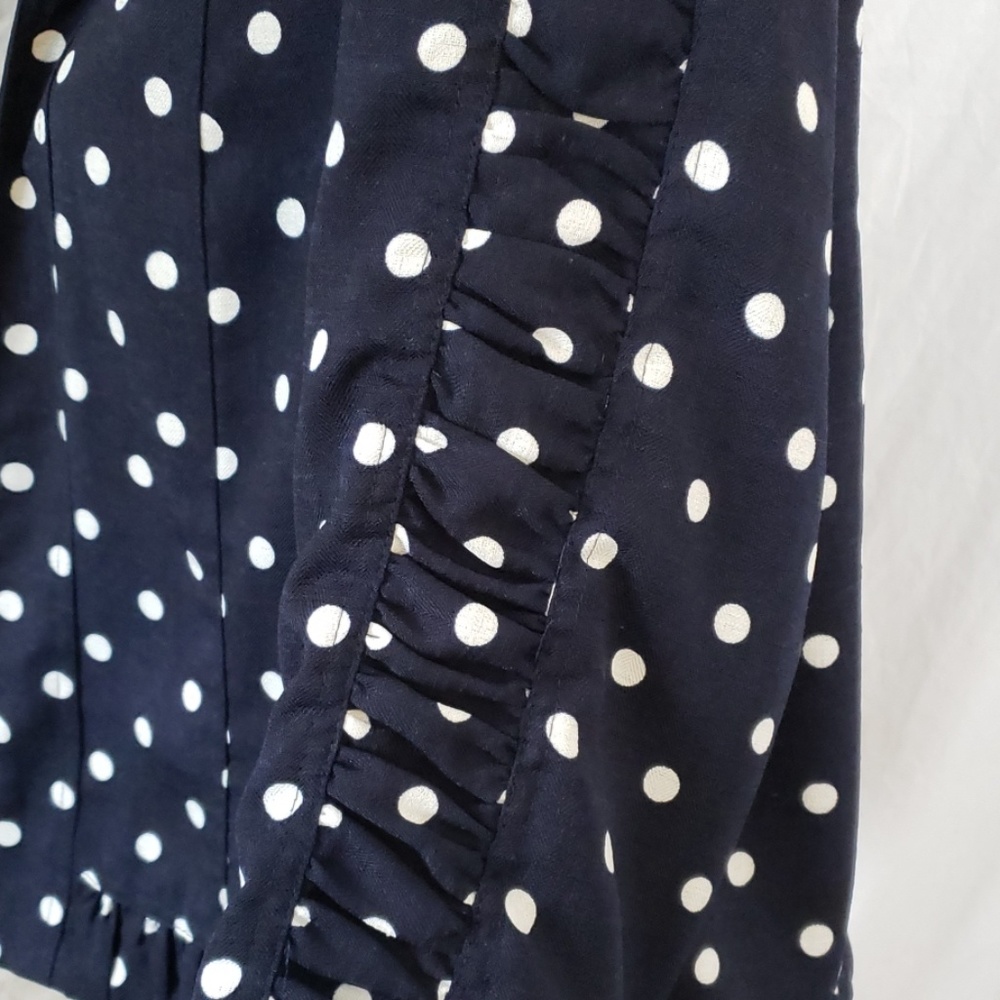 Christopher & Banks Polka Dot Blazer 3/4 Sleeve - Picture 4 of 12